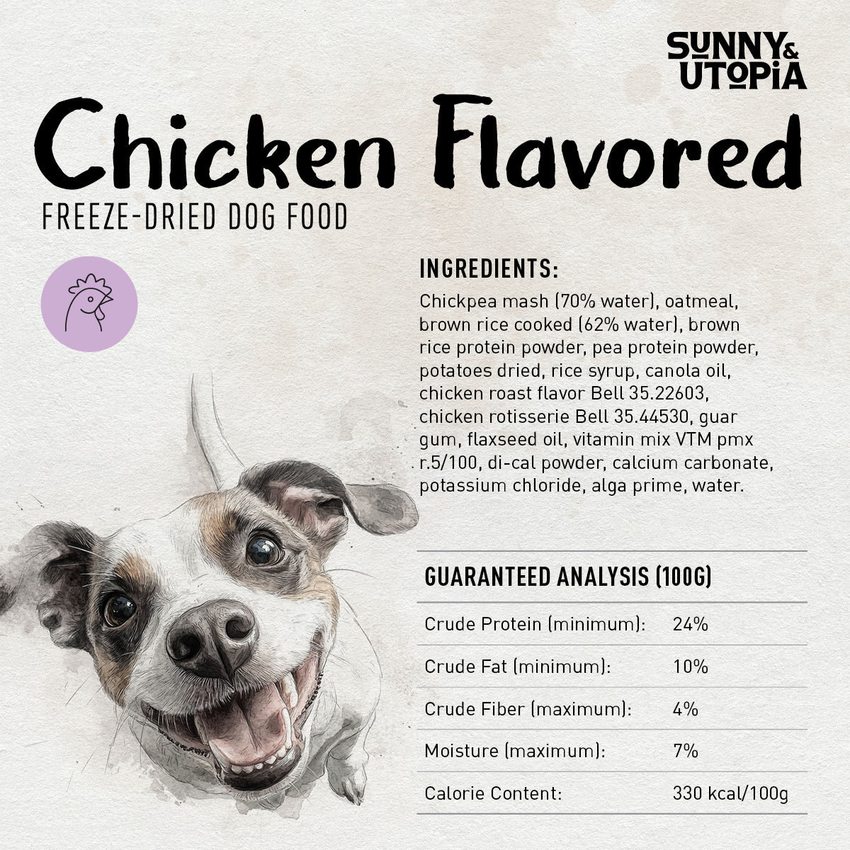 Sunny & Utopia Dog Food: Chicken Flavor